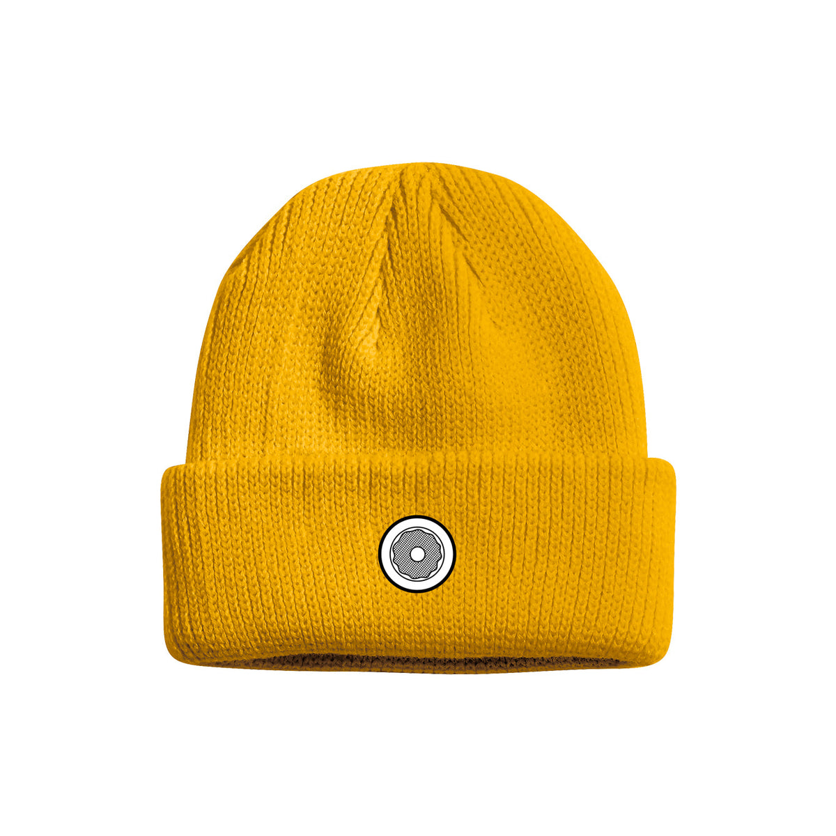 DS icon heavy knit fold beanie - Gold