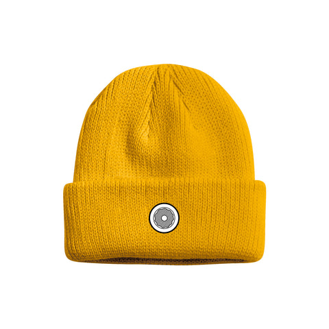 DS icon heavy knit fold beanie - Gold