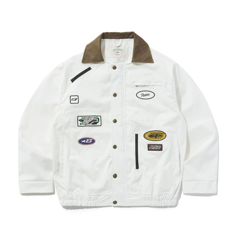 BSRabbit Variety Patch snap jacket White