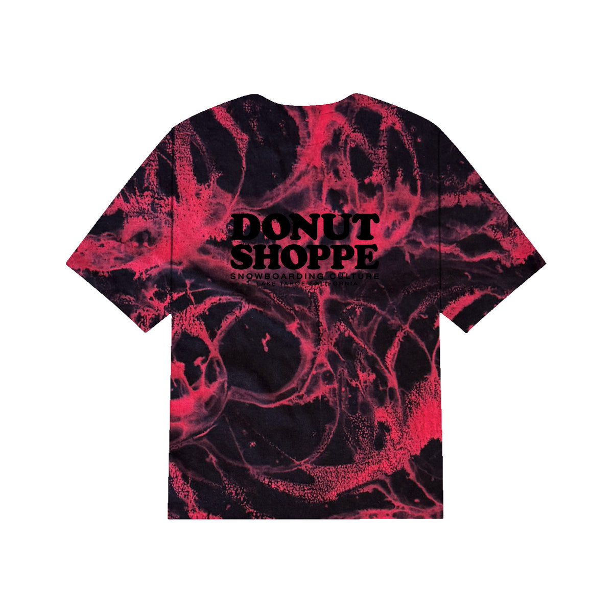 DS STACKED SS T-SHIRT RAGE RED TYE DYE