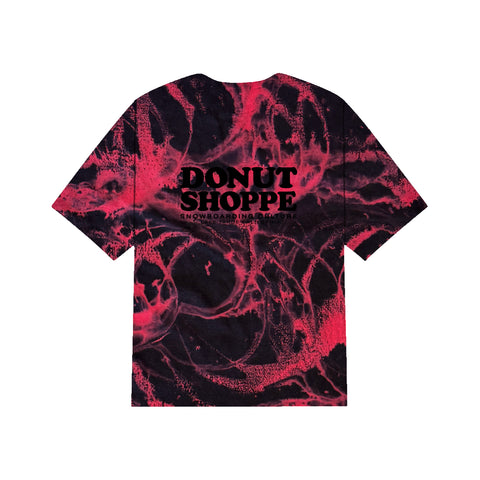 DS STACKED SS T-SHIRT RAGE RED TYE DYE