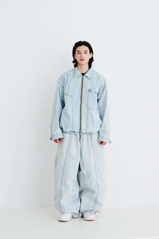 BSRabbit x Drink Sexy wax real denim collar jacket light blue