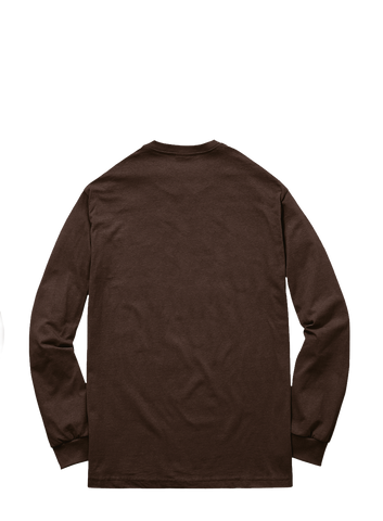 STACKED LAKE TAHOE LONG SLEEVE T-SHIRT BROWN